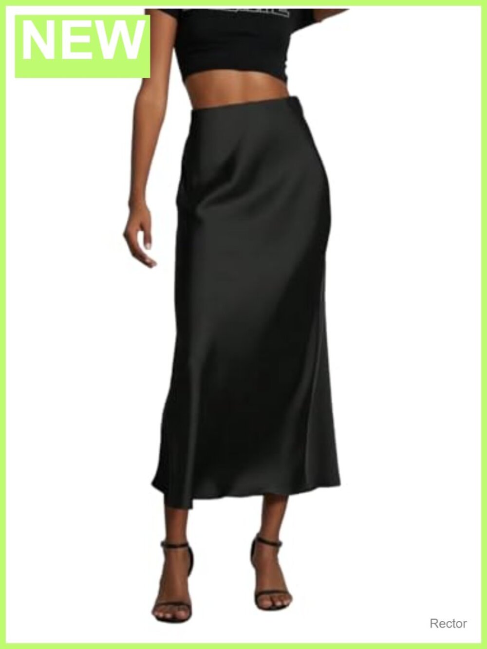 Satin High Waisted Maxi Skirt A-Line Elegant Work Cocktail Party